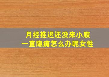 月经推迟还没来小腹一直隐痛怎么办呢女性