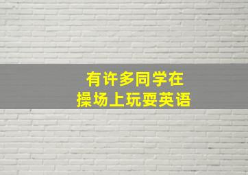 有许多同学在操场上玩耍英语