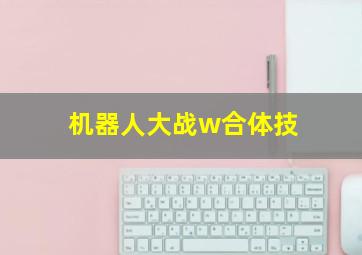 机器人大战w合体技