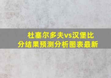 杜塞尔多夫vs汉堡比分结果预测分析图表最新