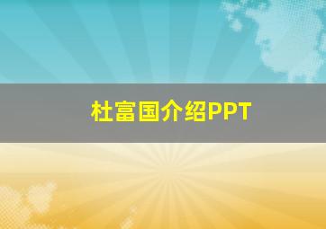 杜富国介绍PPT