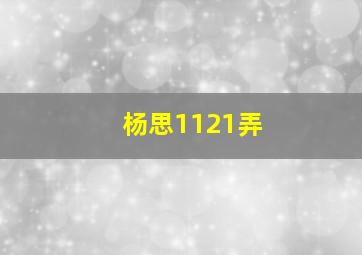 杨思1121弄