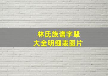 林氏族谱字辈大全明细表图片