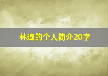 林遐的个人简介20字