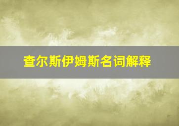 查尔斯伊姆斯名词解释