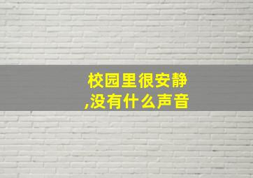 校园里很安静,没有什么声音