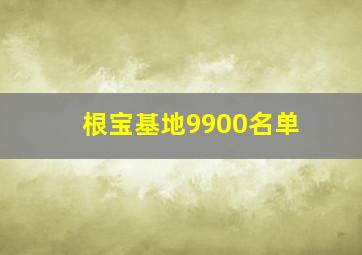 根宝基地9900名单