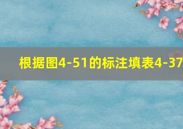 根据图4-51的标注填表4-37