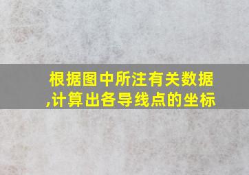 根据图中所注有关数据,计算出各导线点的坐标