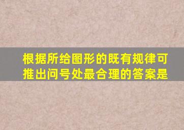 根据所给图形的既有规律可推出问号处最合理的答案是