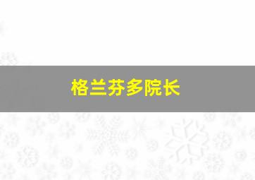 格兰芬多院长