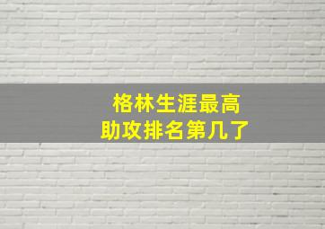 格林生涯最高助攻排名第几了