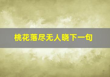 桃花落尽无人晓下一句