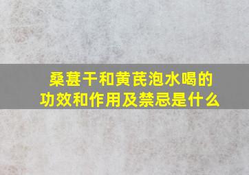 桑葚干和黄芪泡水喝的功效和作用及禁忌是什么