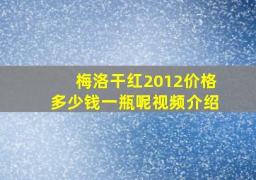 梅洛干红2012价格多少钱一瓶呢视频介绍