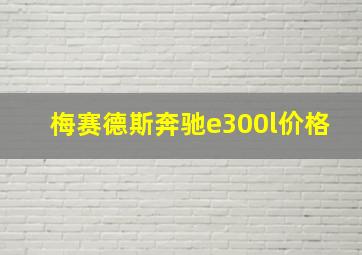 梅赛德斯奔驰e300l价格