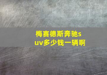 梅赛德斯奔驰suv多少钱一辆啊