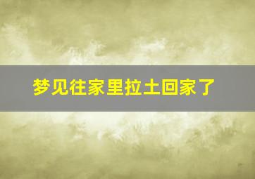 梦见往家里拉土回家了