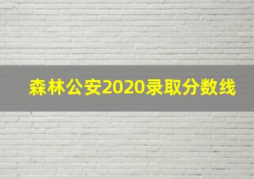 森林公安2020录取分数线