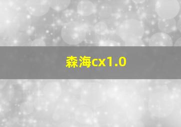 森海cx1.0