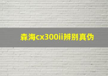 森海cx300ii辨别真伪