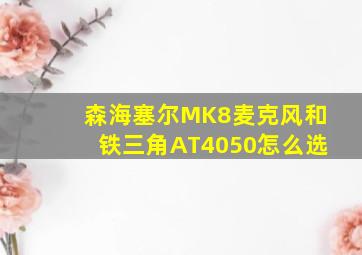 森海塞尔MK8麦克风和铁三角AT4050怎么选