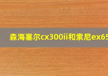 森海塞尔cx300ii和索尼ex650