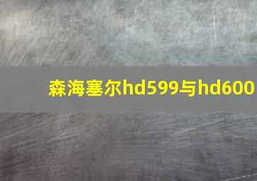 森海塞尔hd599与hd600