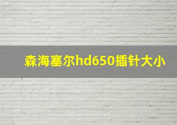 森海塞尔hd650插针大小