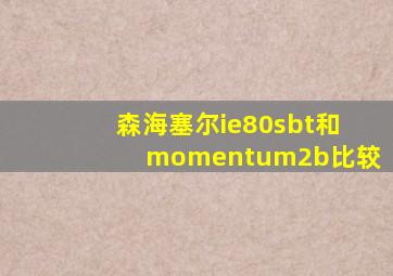 森海塞尔ie80sbt和momentum2b比较