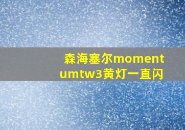 森海塞尔momentumtw3黄灯一直闪