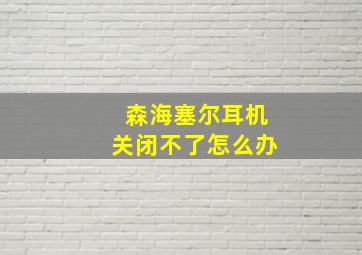 森海塞尔耳机关闭不了怎么办