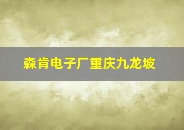 森肯电子厂重庆九龙坡