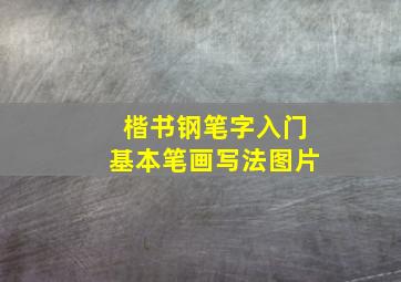 楷书钢笔字入门基本笔画写法图片