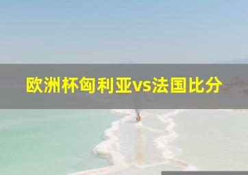 欧洲杯匈利亚vs法国比分