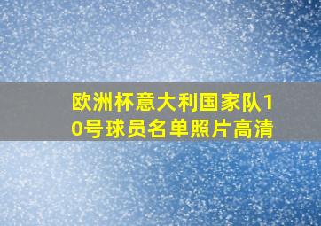 欧洲杯意大利国家队10号球员名单照片高清