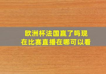 欧洲杯法国赢了吗现在比赛直播在哪可以看