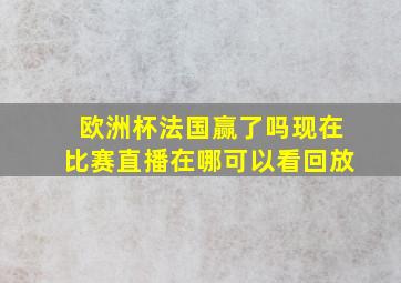 欧洲杯法国赢了吗现在比赛直播在哪可以看回放