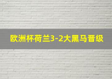 欧洲杯荷兰3-2大黑马晋级