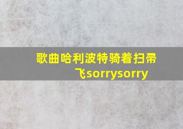 歌曲哈利波特骑着扫帚飞sorrysorry