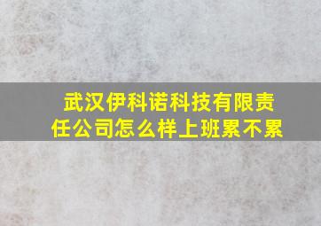 武汉伊科诺科技有限责任公司怎么样上班累不累