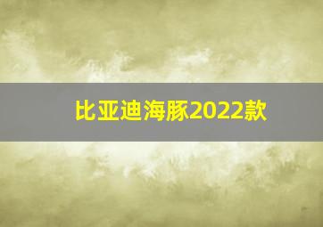 比亚迪海豚2022款