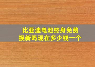 比亚迪电池终身免费换新吗现在多少钱一个