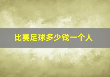 比赛足球多少钱一个人