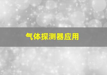 气体探测器应用