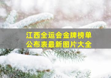 江西全运会金牌榜单公布表最新图片大全