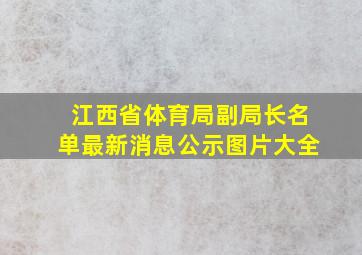 江西省体育局副局长名单最新消息公示图片大全