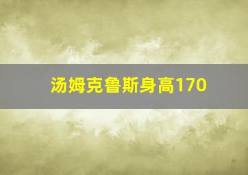 汤姆克鲁斯身高170