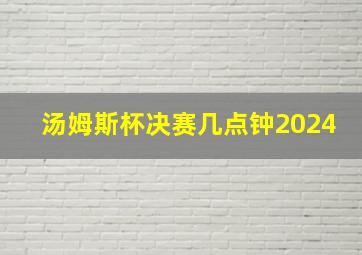 汤姆斯杯决赛几点钟2024