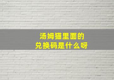 汤姆猫里面的兑换码是什么呀